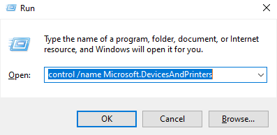 control name microsoftdevicesandprinters