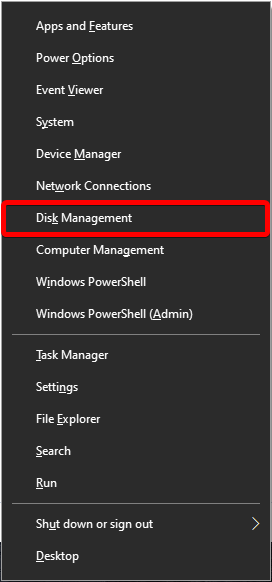disk management shortcut