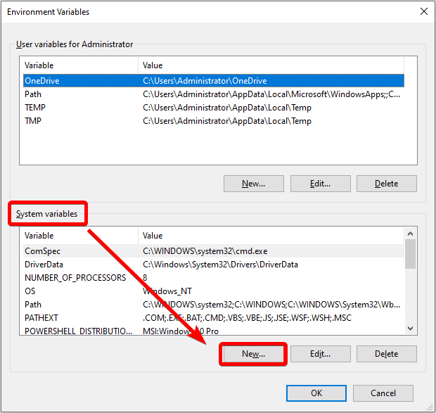 new system variable