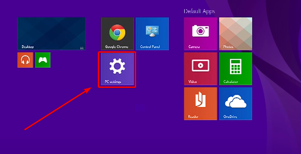 windows 8 settings