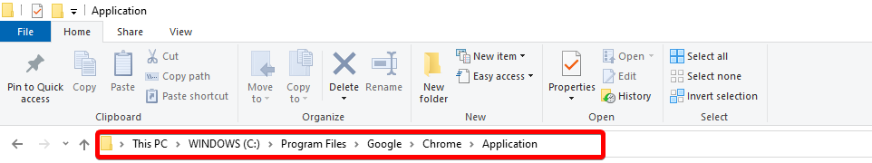 access chrome file location
