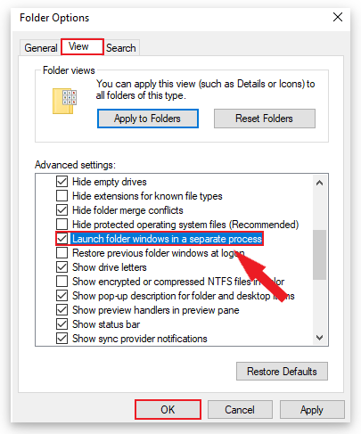launch folder windows in a separate process