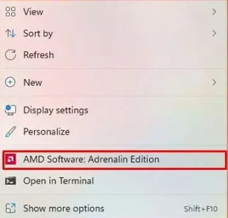 open amd software through the desktop
