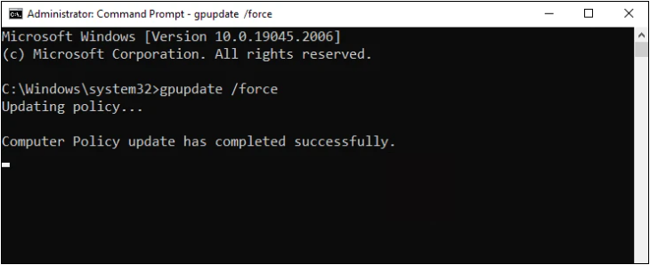 gpupdate force