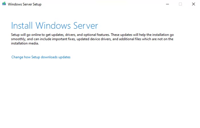 install windows server