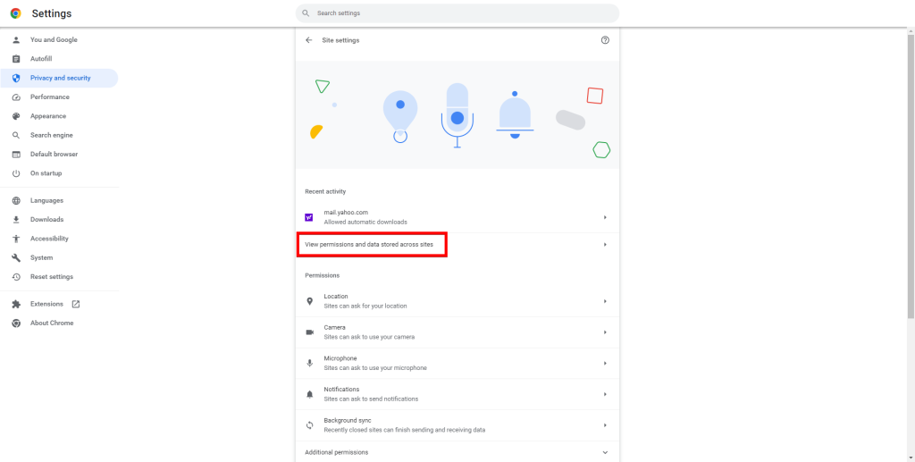 view permissions on chrome