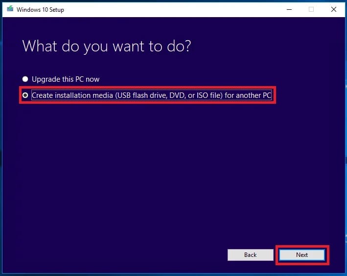 Step 1: Create a Windows 10 Installation Media Thumbnail